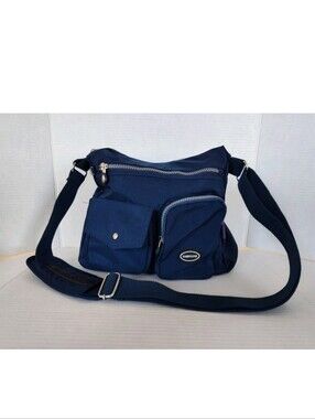 Huaeryouyue Lightweight Navy Blue Nylon Crossbody Shoulder Travel Bag